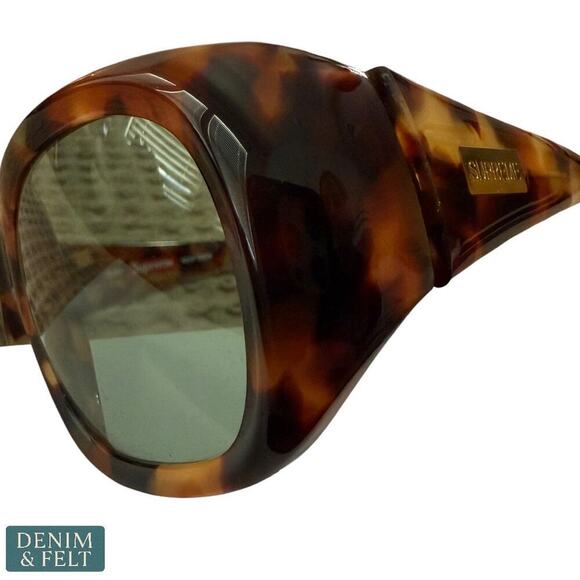 Supreme Cleo Tortoise Sunglasses SS24 Handmade Acetate w/ Case & Cloth - NEW/NIB